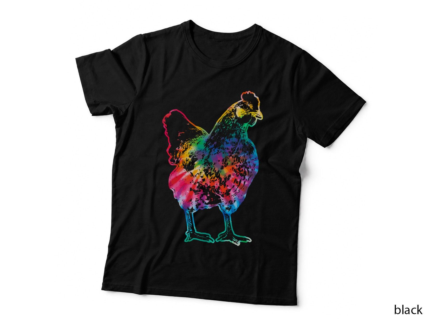 Chicken Tie Dye Hippie Poultry Farmer Farm Vintage Gift T-Shirt