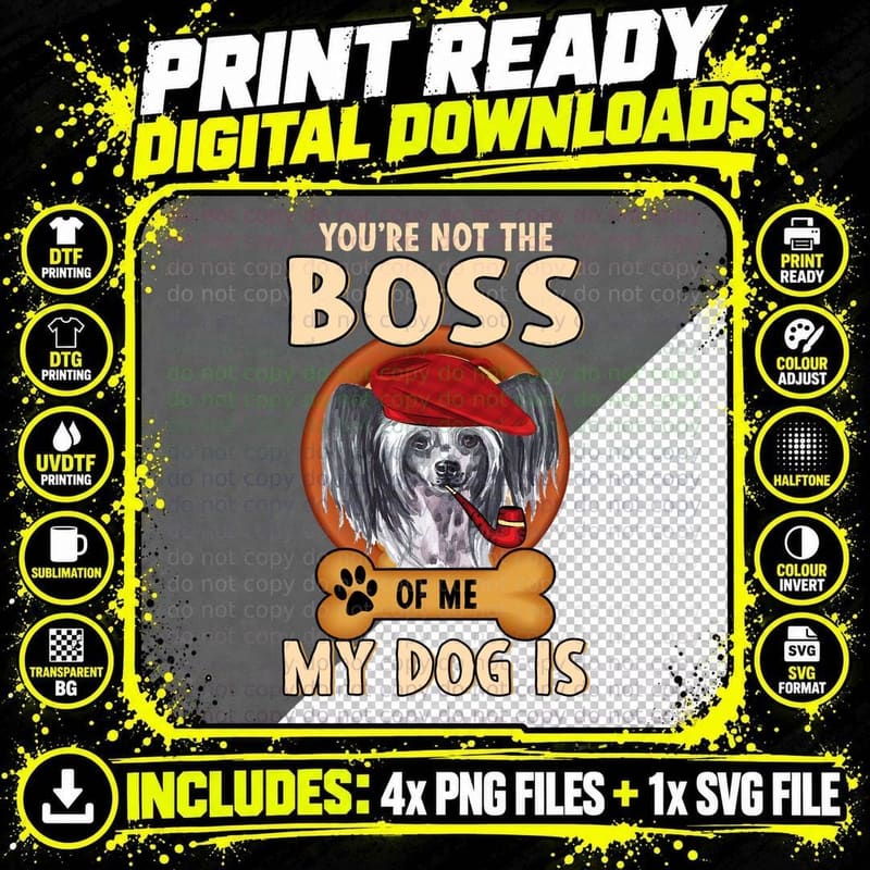 Chinese Crested Dog T-Shirt, Funny Sarcasm Png SVG Digital Bundle