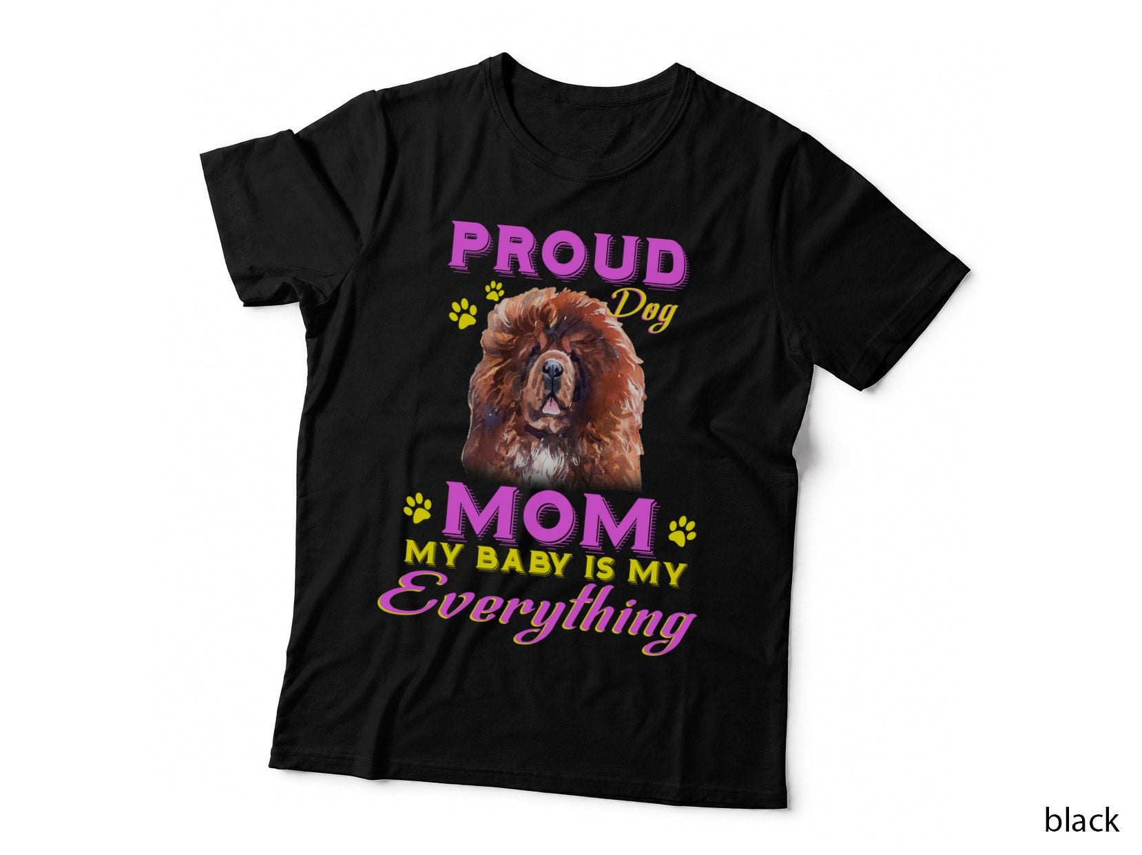 Chow Mom T-Shirt, Proud Dog Mom, Pet Lover Apparel