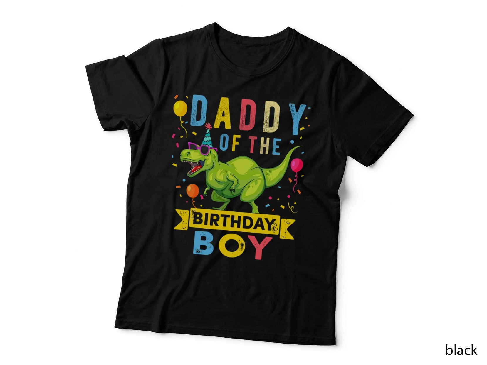 Daddy of the Birthday Boy T-Rex Dinosaur T-Shirt, Birthday Party Theme