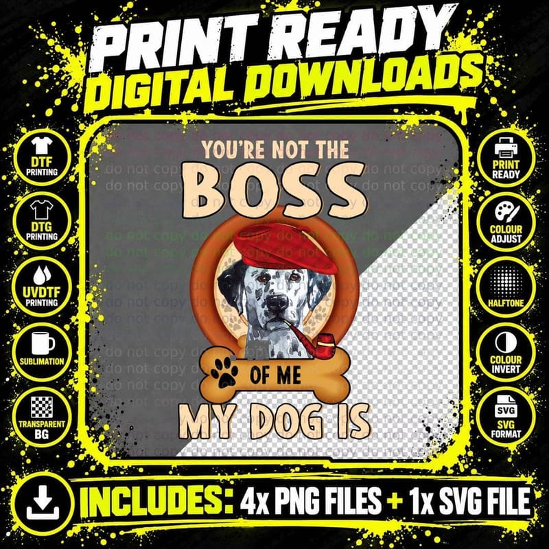 Dalmatian Dog T-Shirt, Funny Sarcasm, Pet Lover Apparel Png SVG Digital Bundle