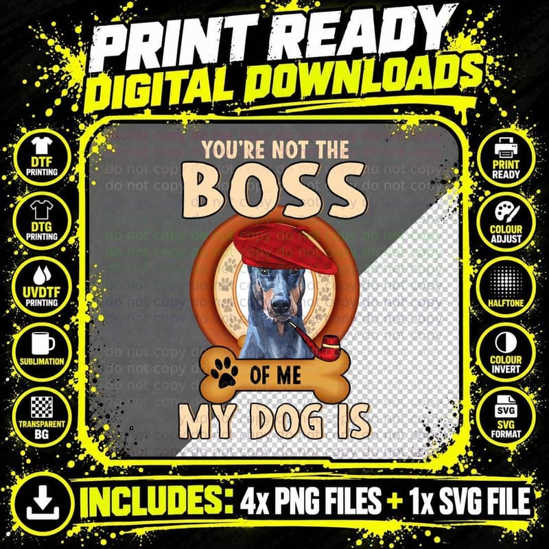 Doberman Dog T-Shirt, Funny Sarcasm, Pet Lover Apparel Png SVG Digital Bundle