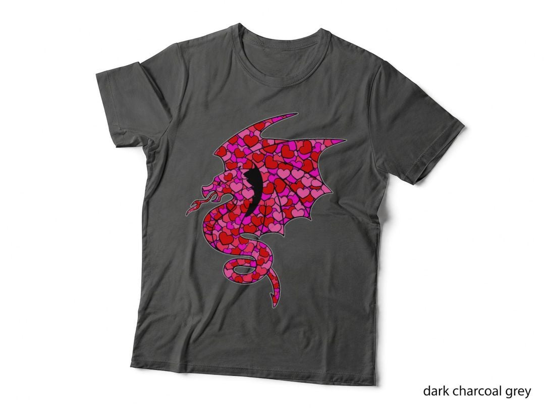 Dragon Heart Pattern Valentines Day Cute Fantasy Board Game T-Shirt