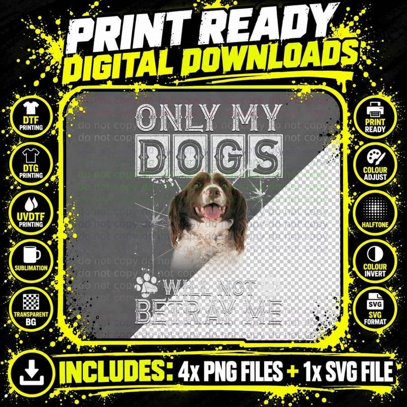 English Springer Spaniel T-Shirt, Dog Owner Humor Png SVG Digital Bundle