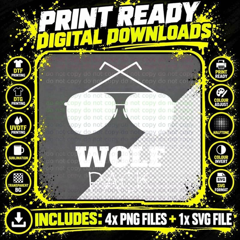 Groomsmen Gifts Bachelor Team Wolf Pack Funny Grooms Png SVG Digital Bundle