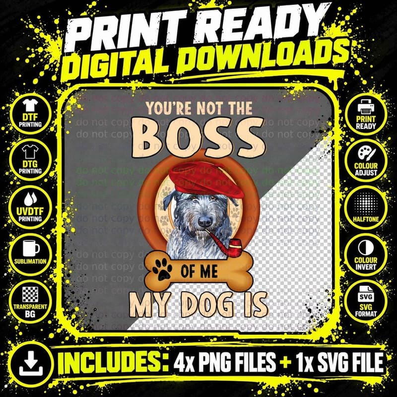 Irish Wolfhound T-Shirt, Funny Dog Quote Png SVG Digital Bundle