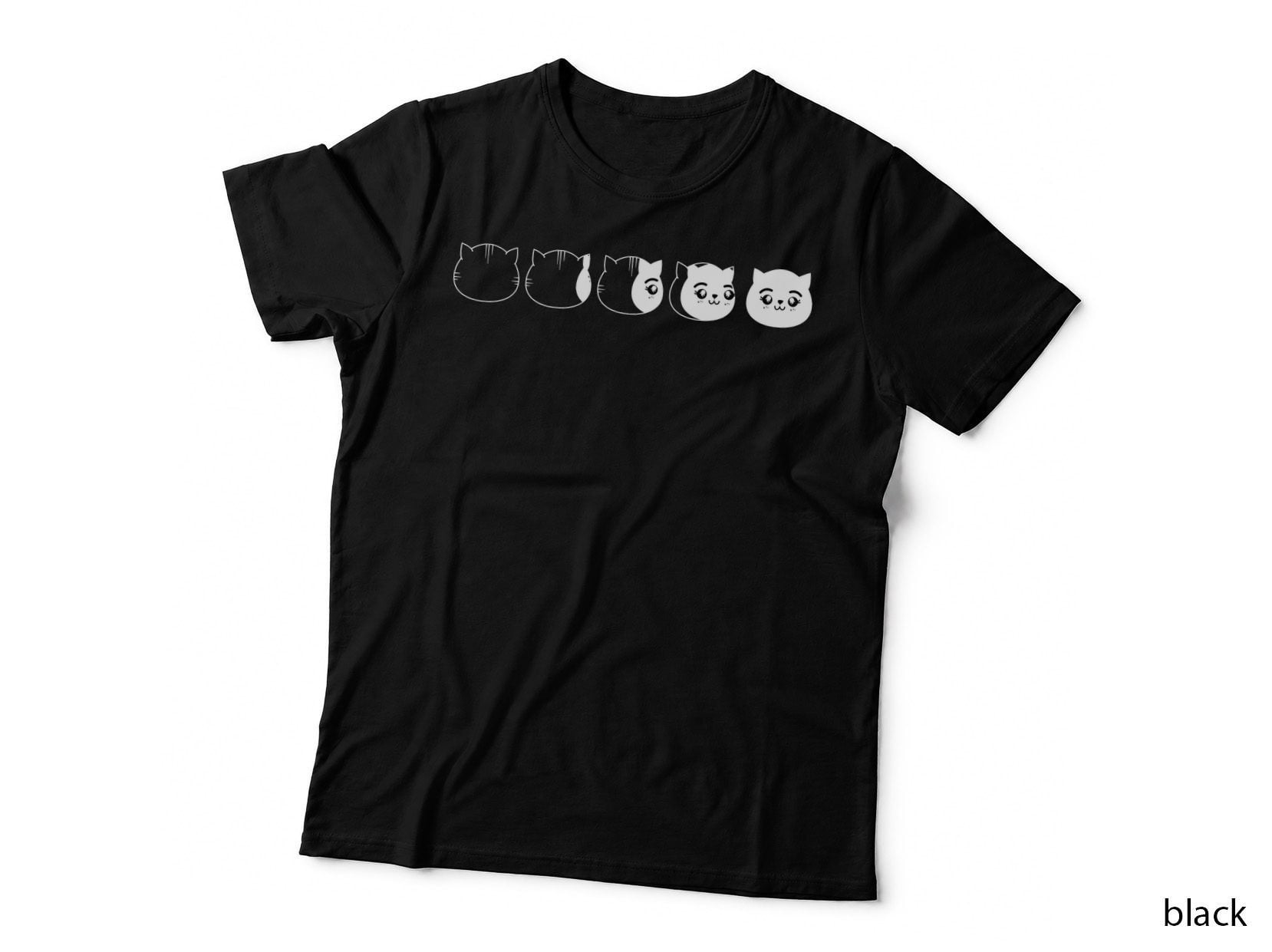 Moon Cat T-Shirt, Whimsical Cat Print, Pet Lover Apparel