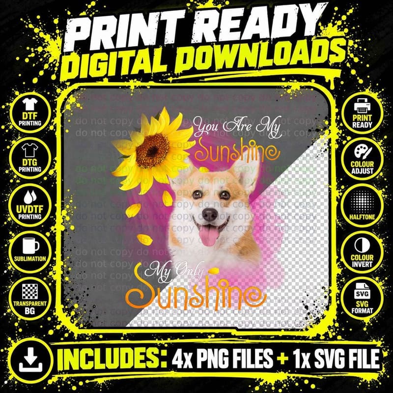 Pembroke Welsh Corgi T-Shirt, Pet Lover Apparel Png SVG Digital Bundle