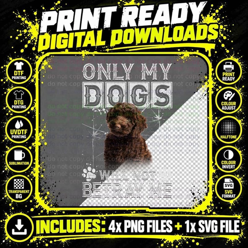 Poodle T-Shirt, Dog Lover Apparel, Pet Owner Style Png SVG Digital Bundle