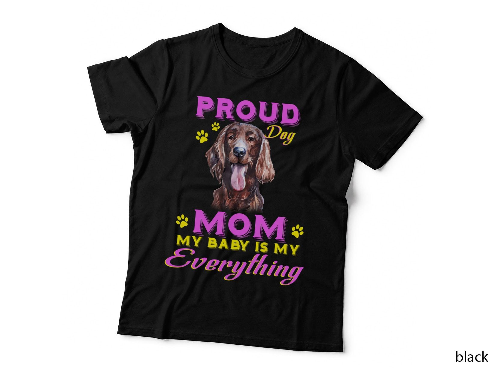Proud Irish Setter Mom T-Shirt, Pet Lover Apparel, Dog Mom Gift Idea