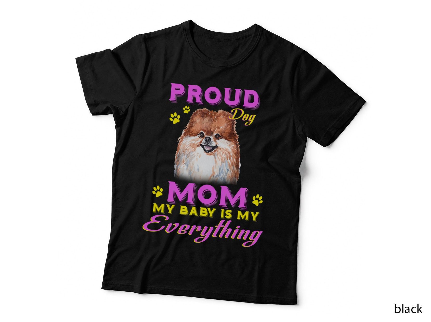 Proud Pomeranian Mom T-Shirt, Pet Lover Apparel, Dog Mom Gift