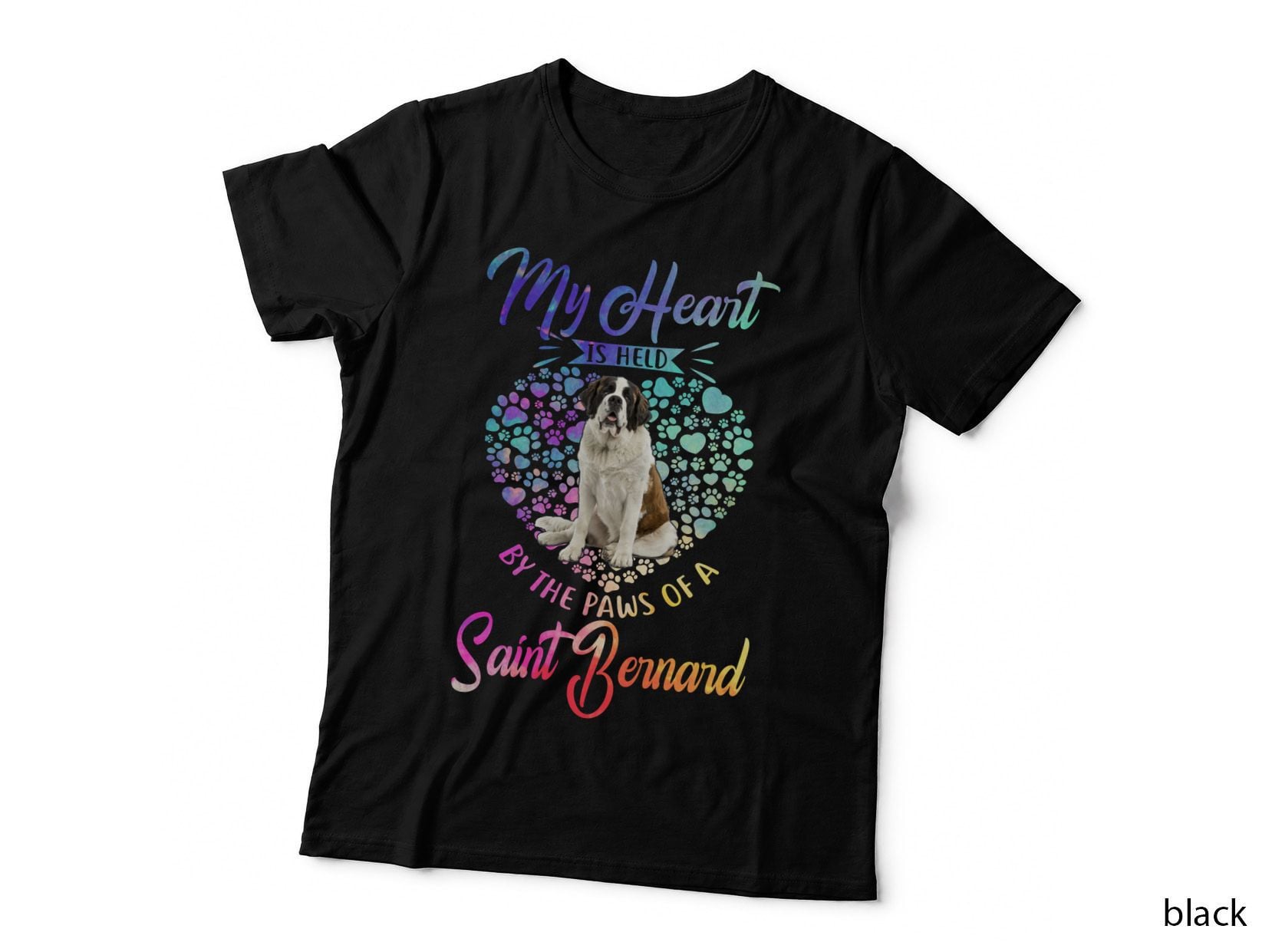 Saint Bernard T-Shirt, Pet Lover Apparel, Dog Lovers Gift