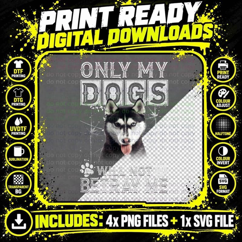 Siberian Husky T-Shirt, Pet Lover Apparel, Dog Owner Gift Png SVG Digital Bundle