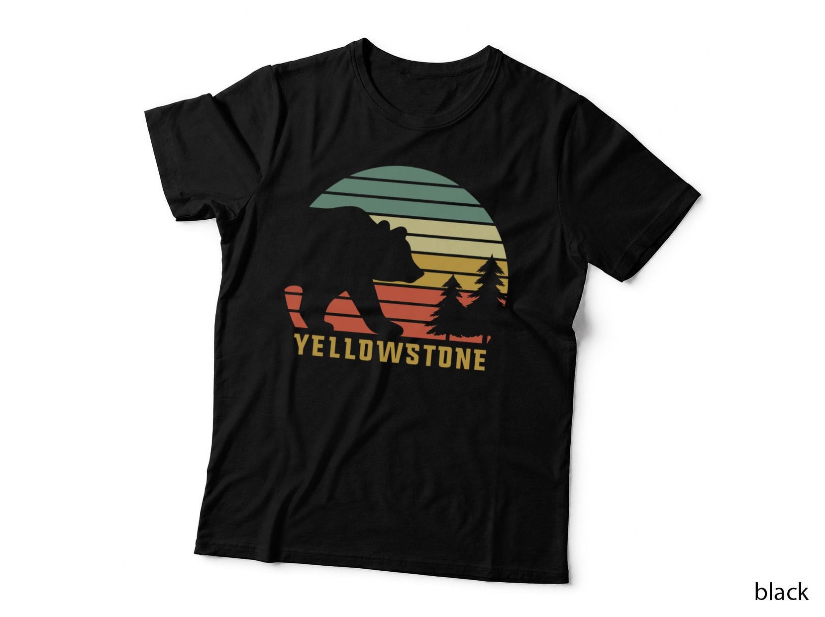 Vintage Yellowstone National Park Retro Bear Souvenir Gift T-Shirt