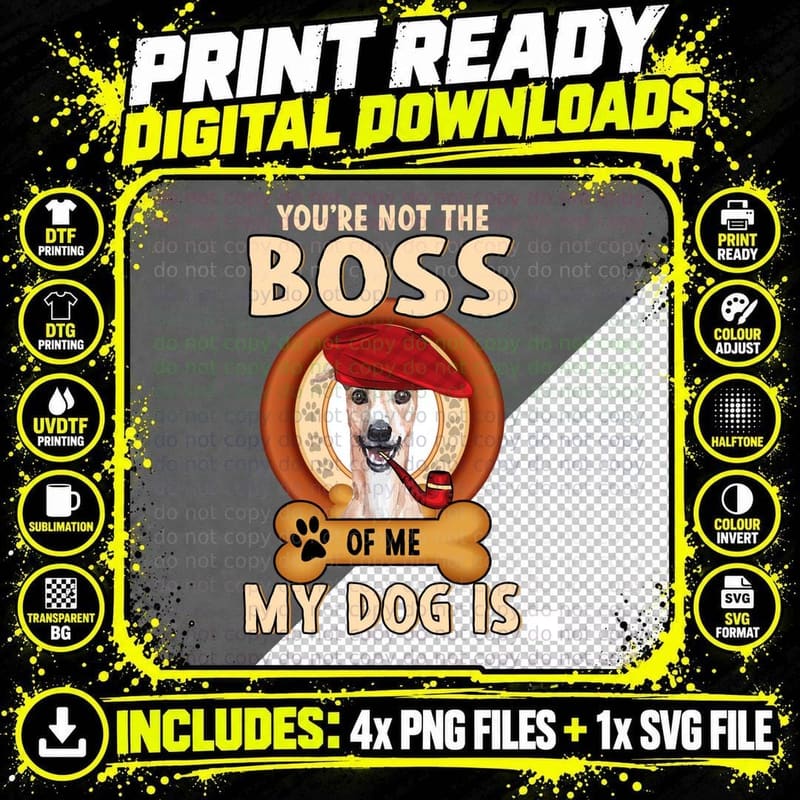Whippet Dog T-Shirt, Funny Sarcasm, Pet Lover Apparel Png SVG Digital Bundle