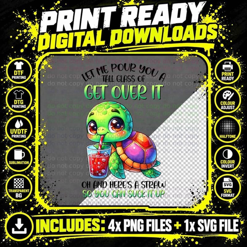 Let Me Pour You a Tall Glass of Get Over It Oh and Png SVG Digital Bundle
