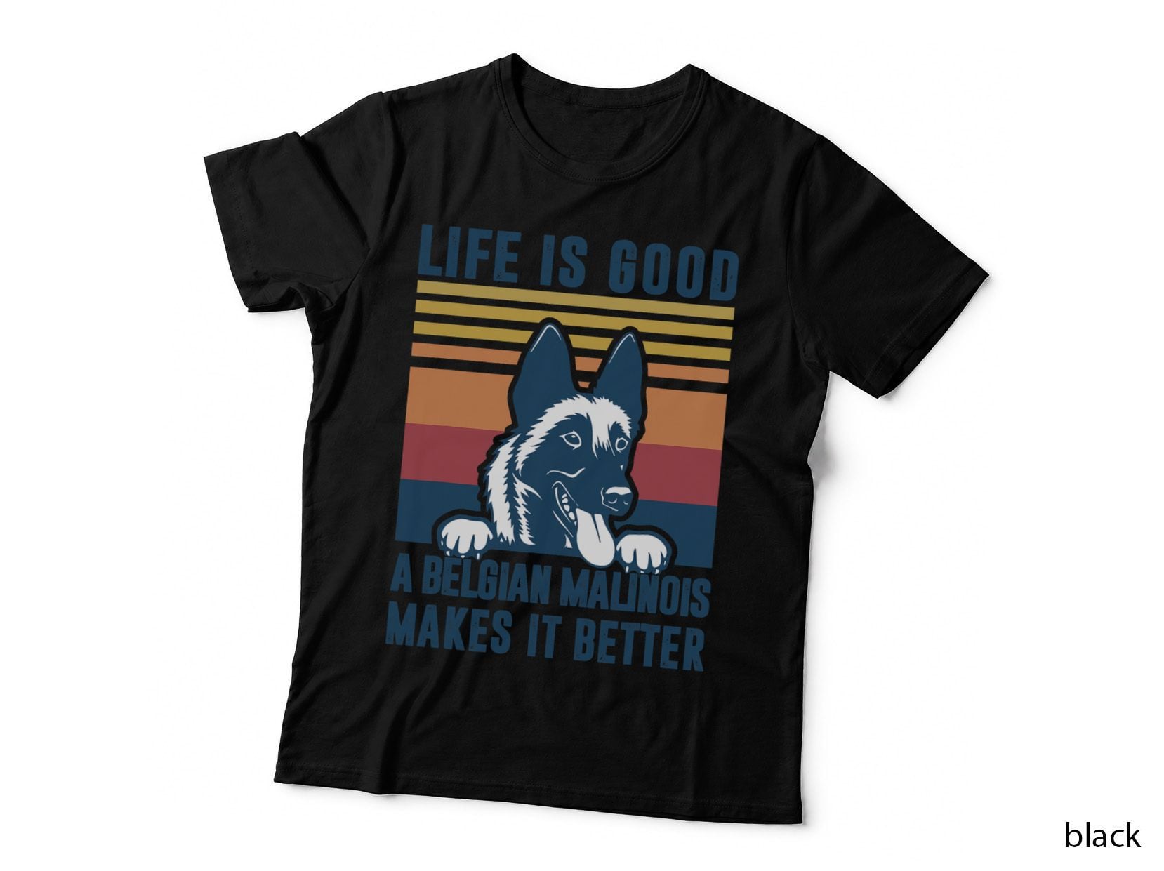 Belgian Malinois T-Shirt, Vintage Retro Style, Dog Lover Apparel