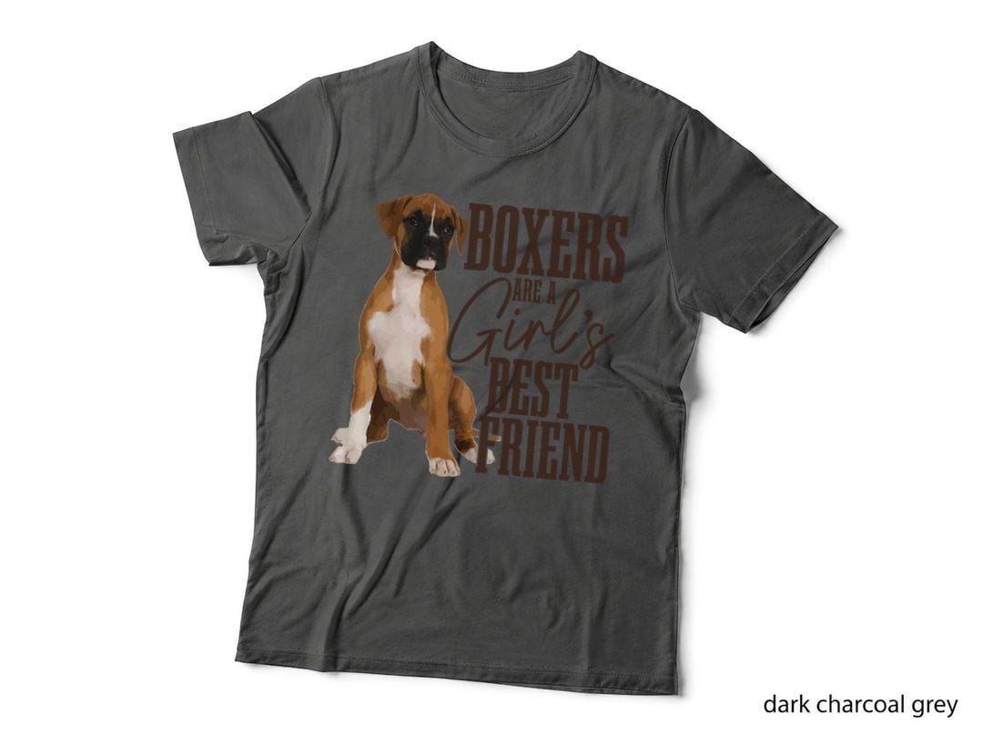 Boxers Are a Girl's Best Friend T-Shirt, Funny Dog Boxer Mom