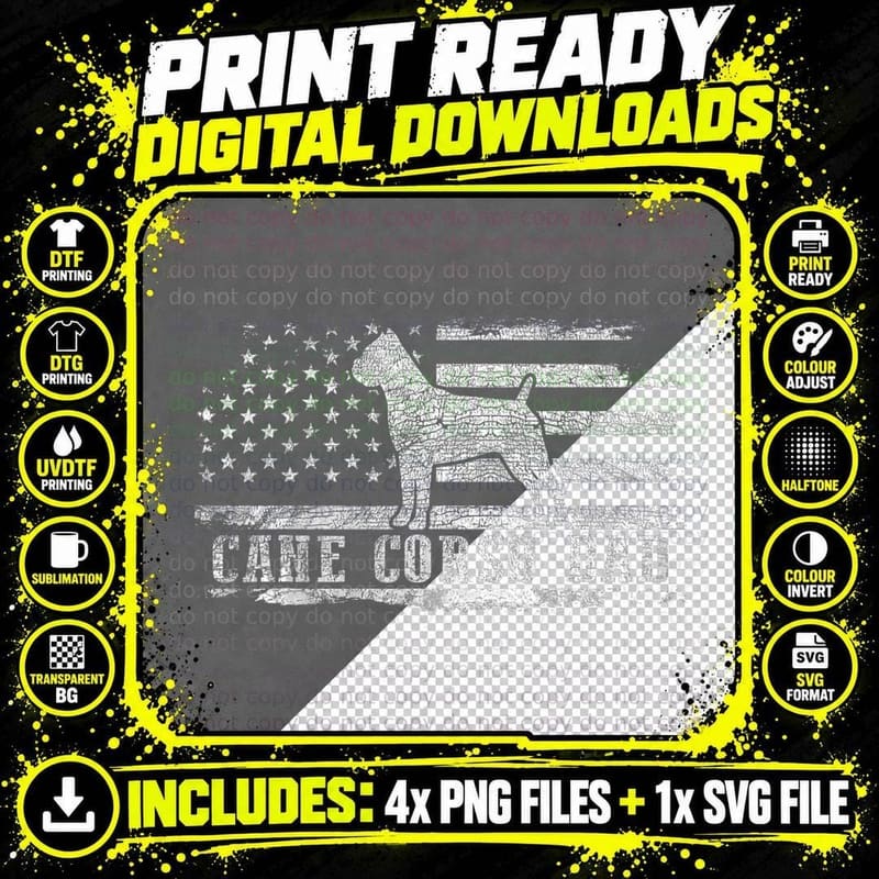 Cane Corso Dad T-Shirt, Patriotic Design Png SVG Digital Bundle