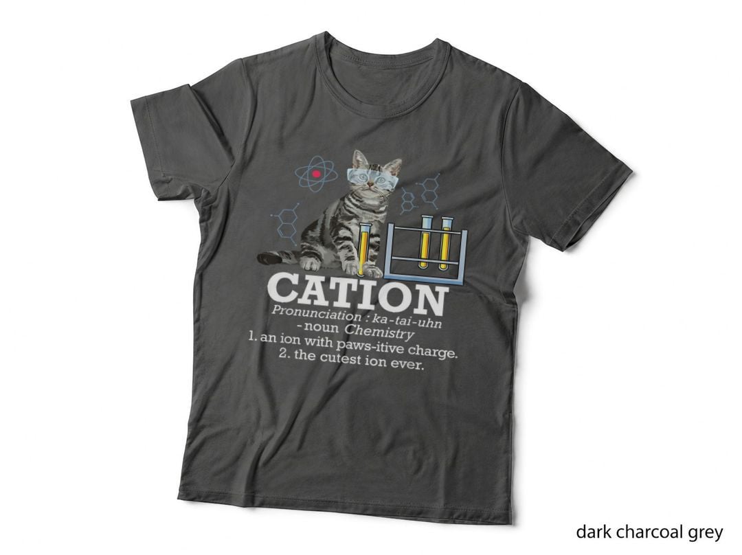 Cat Cation Funny Chemistry Humor Science T-Shirt