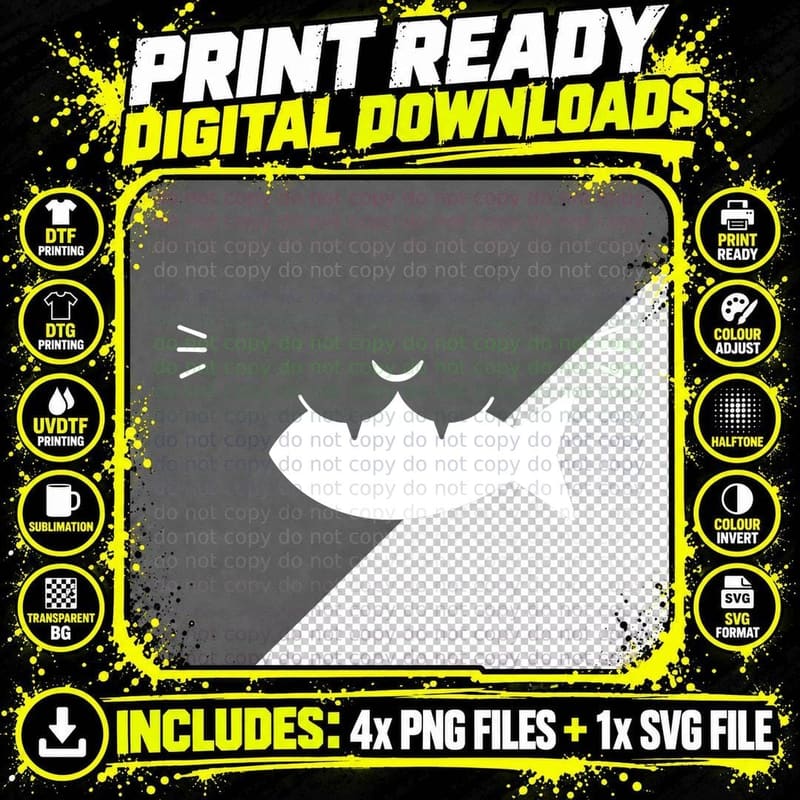 Cat Having Fish T-Shirt Png SVG Digital Bundle