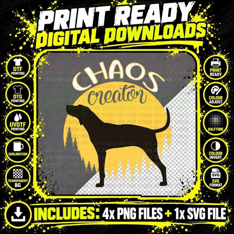 Chaos Creator T-Shirt, Pet Lover Apparel Png SVG Digital Bundle