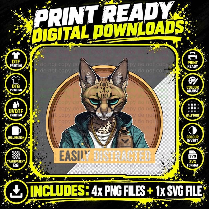 Cocaine Cat Classic T-Shirt, Cool Cat Graphic Png SVG Digital Bundle