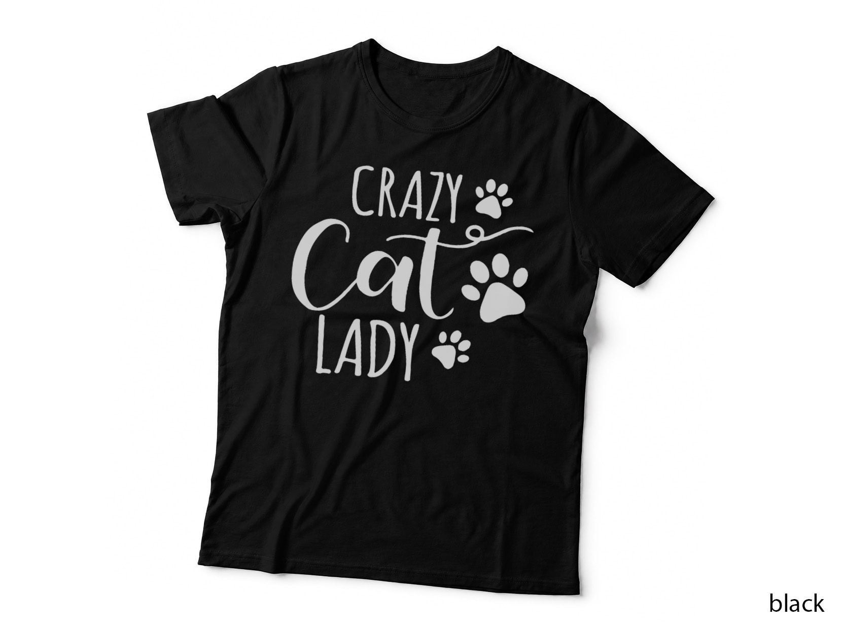 Crazy Cat Lady T-Shirt, Funny Cat Meow Design, Pet Lover Apparel
