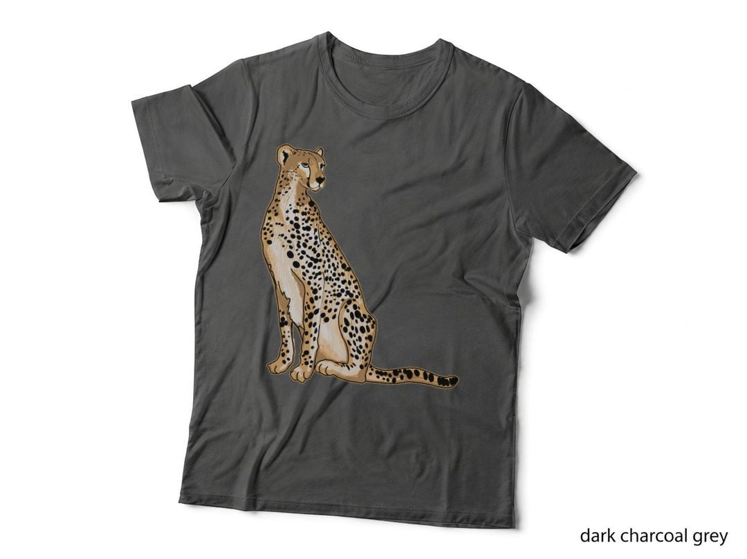 Cute Cheetah Lover Illustration Wild Cat Love T-Shirt