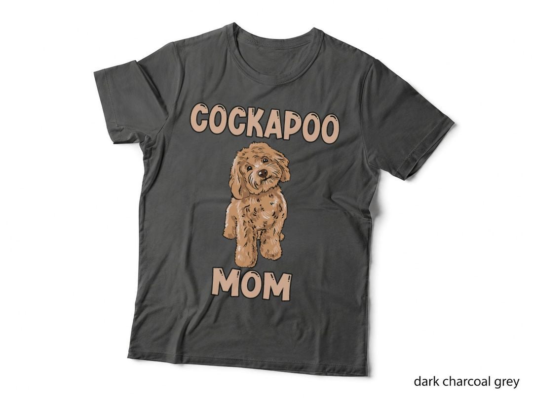 Cute Cockapoo Dog Illustration Mom T-Shirt