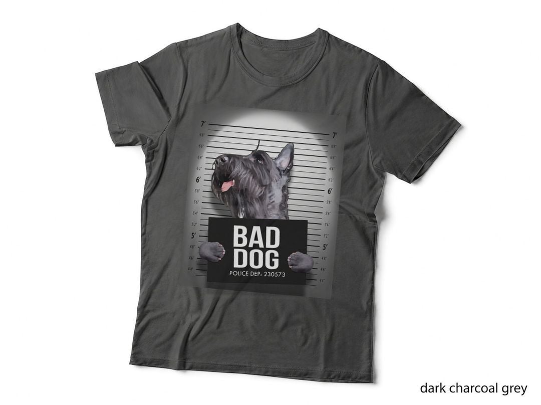 Dad Dog Mugshot T-Shirt, Funny Animal Humor, Pet Lover Apparel