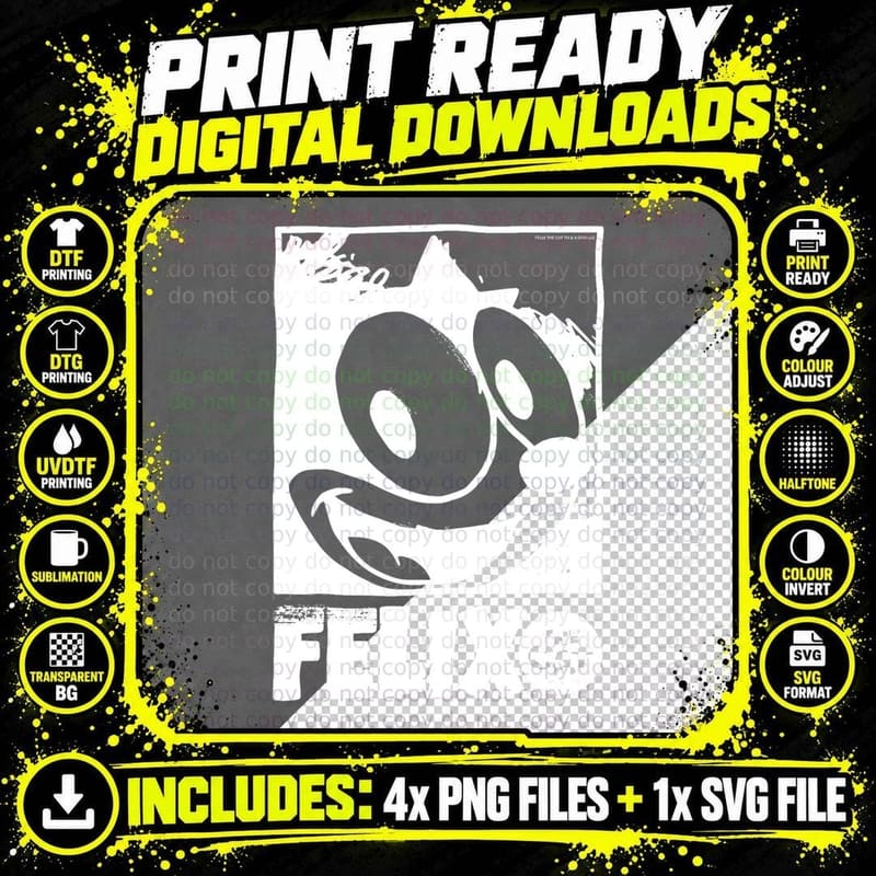 Felix the Cat Portrait T-Shirt, Classic Retro Style Png SVG Digital Bundle