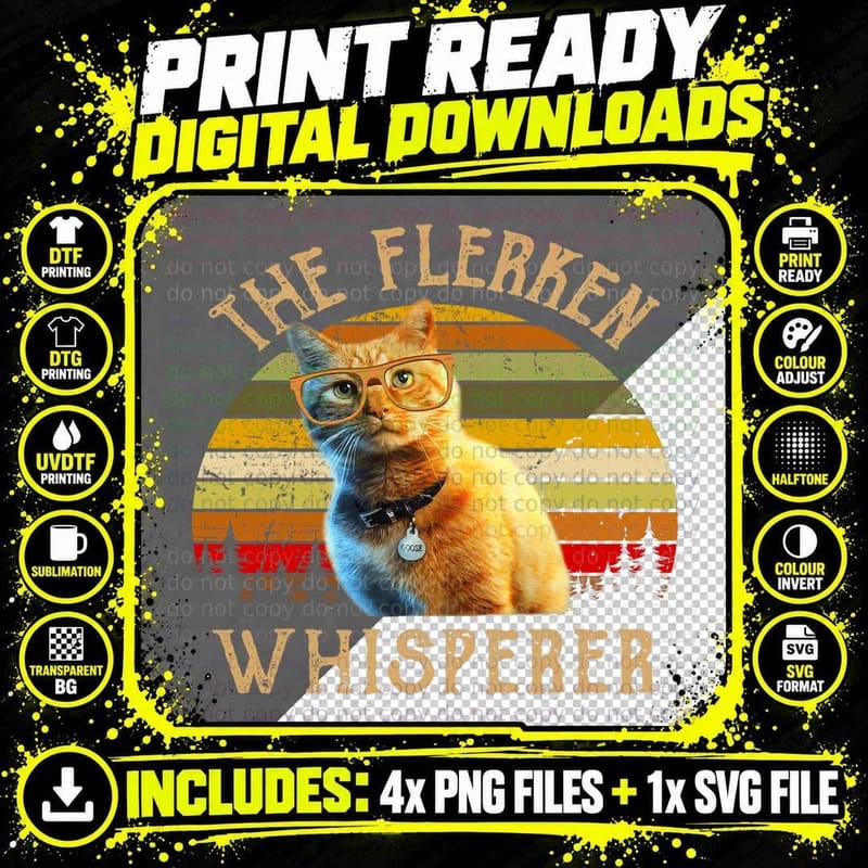 Flerken Whisperer T-Shirt, Funny Cat Shirt Png SVG Digital Bundle