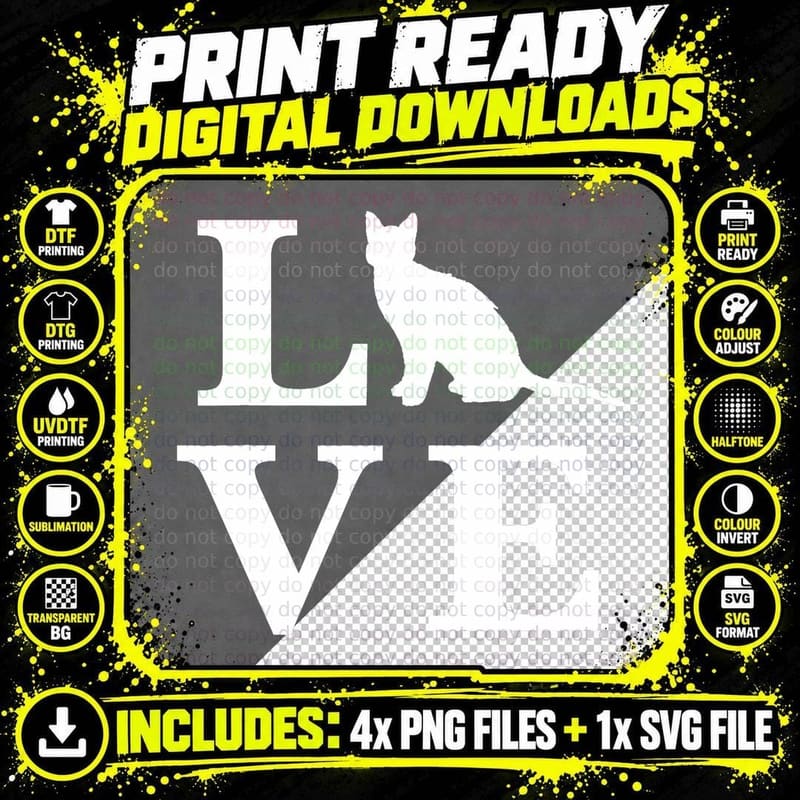 Funny Valentines Day I Love Cats Kitty Cat Lover T-Shirt Png SVG Digital Bundle