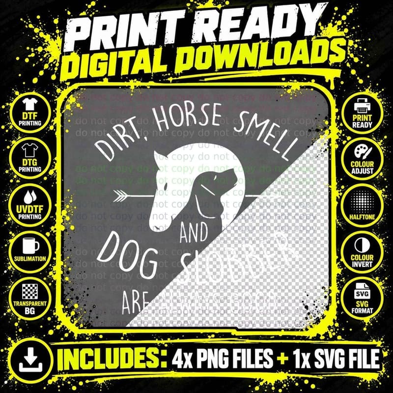 Horse Smell T-Shirt, Farm Animal Scent, Pet Lover Apparel Png SVG Digital Bundle