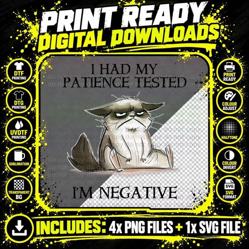 I Had My Patience Tested T-Shirt, Funny Cat Design Png SVG Digital Bundle