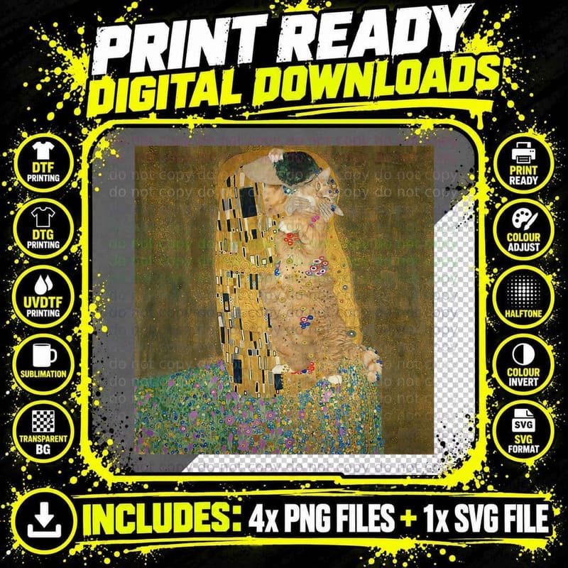 Orange Cat Art Painting T-Shirt Png SVG Digital Bundle