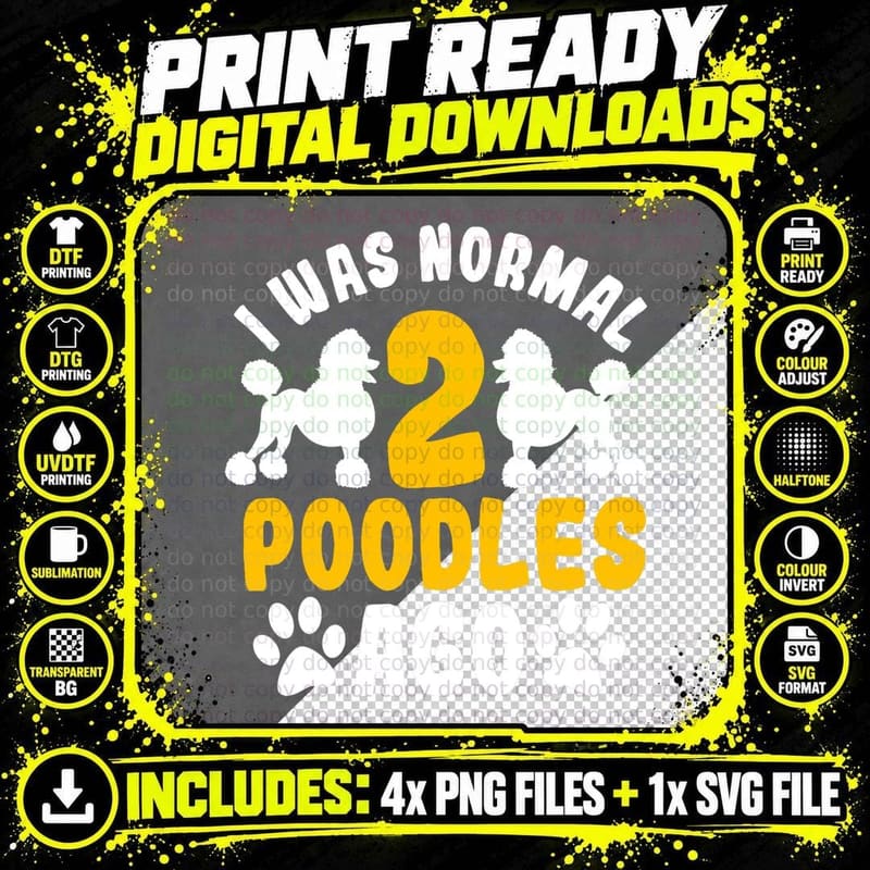 Poodle Dog Owner Breeders T-Shirt, Pet Lover Apparel Png SVG Digital Bundle