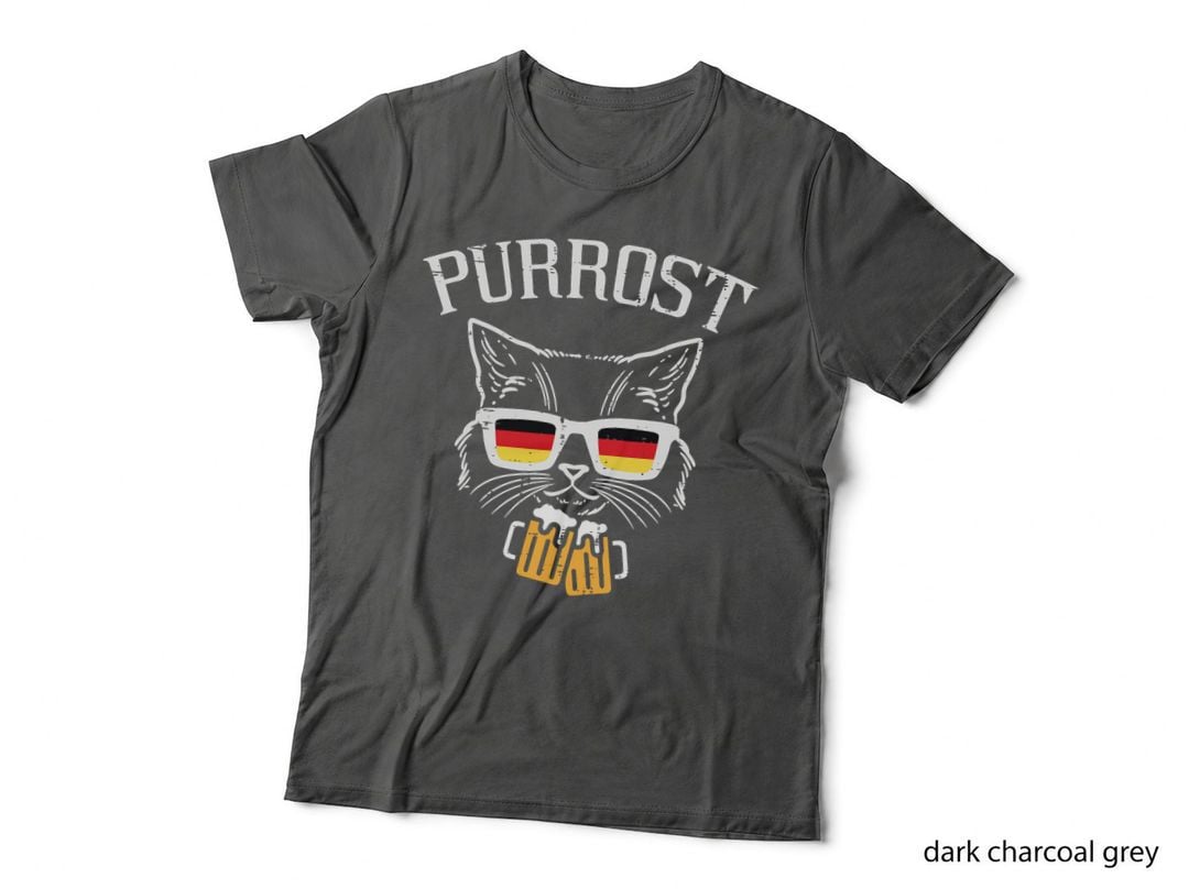 Purrost Cat German Flag Bavarian Oktoberfest Prost Men Women T-Shirt