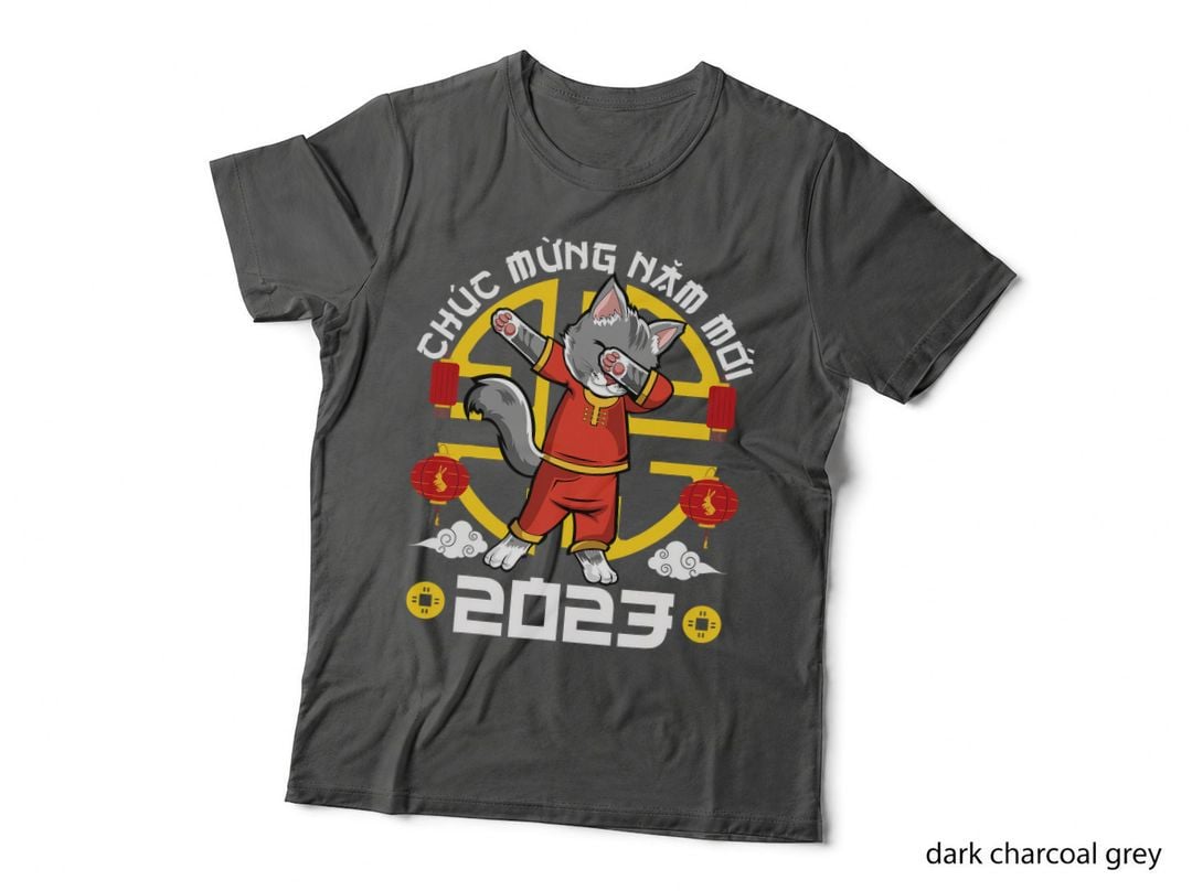 Vietnamese New Year Cat Dabbing T-Shirt, Chinese New Year, Pet Lover Apparel
