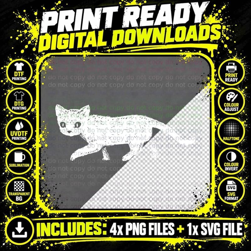 Where Are You Going, Little Cat T-Shirt Png SVG Digital Bundle