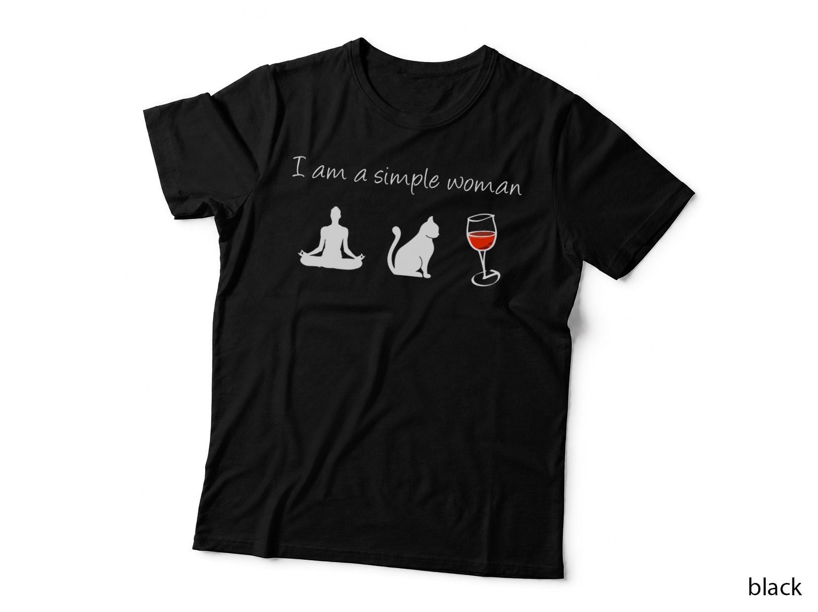 Yoga Cat Wine Funny Yoga Cat Lover Wine Lover Gift Top T-Shirt