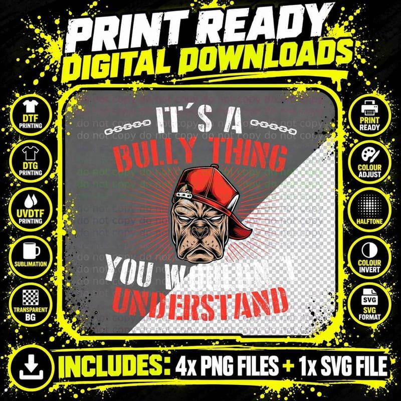 American Bully a Bully Thing Dog Owner American Bully Png SVG Digital Bundle