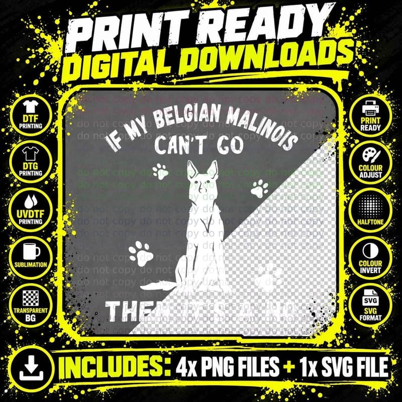 Belgian Malinois Police Dog Owner T-Shirt Png SVG Digital Bundle