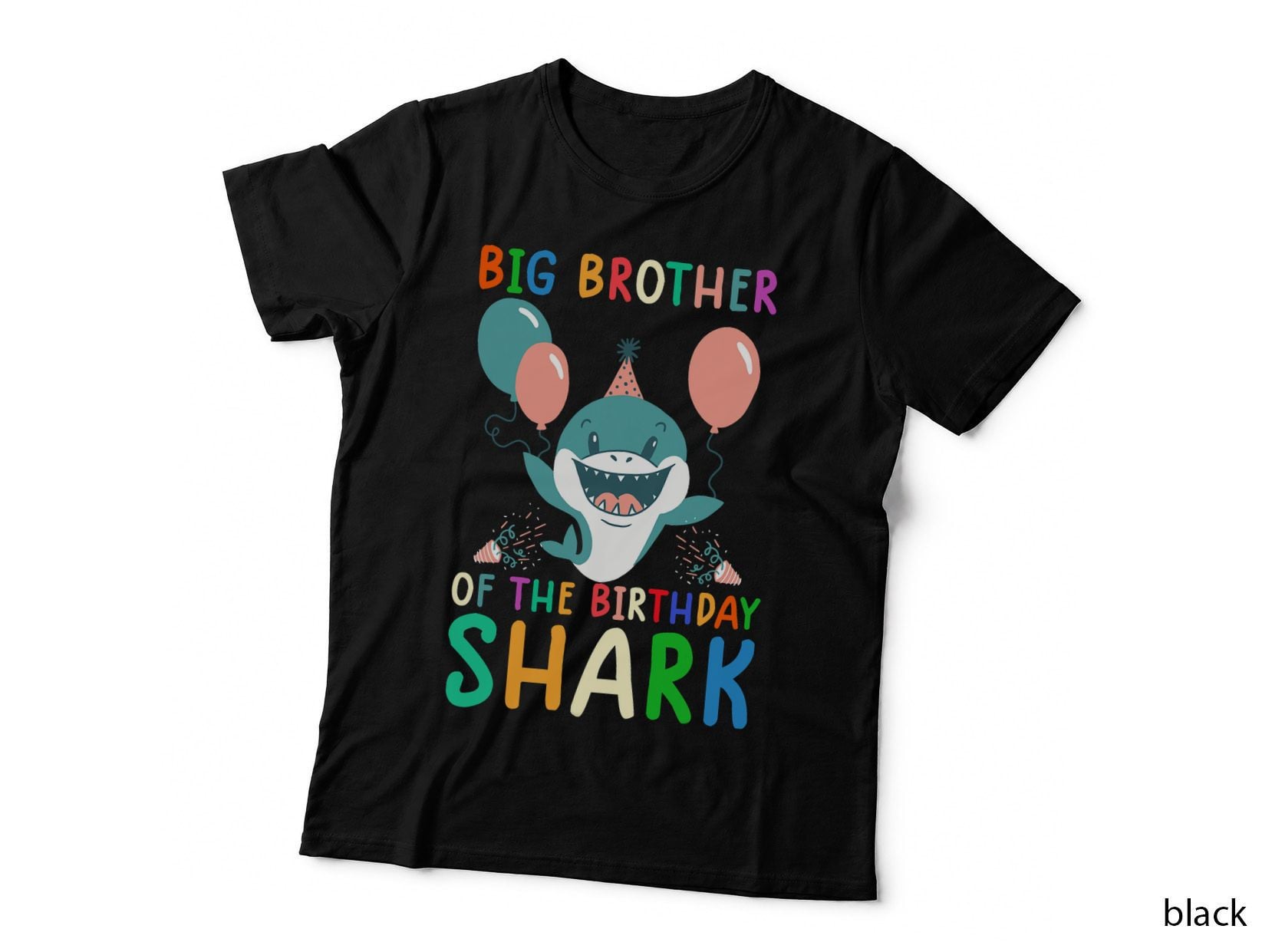 Big Brother Shark Birthday T-Shirt, Family Matching, Kids Apparel