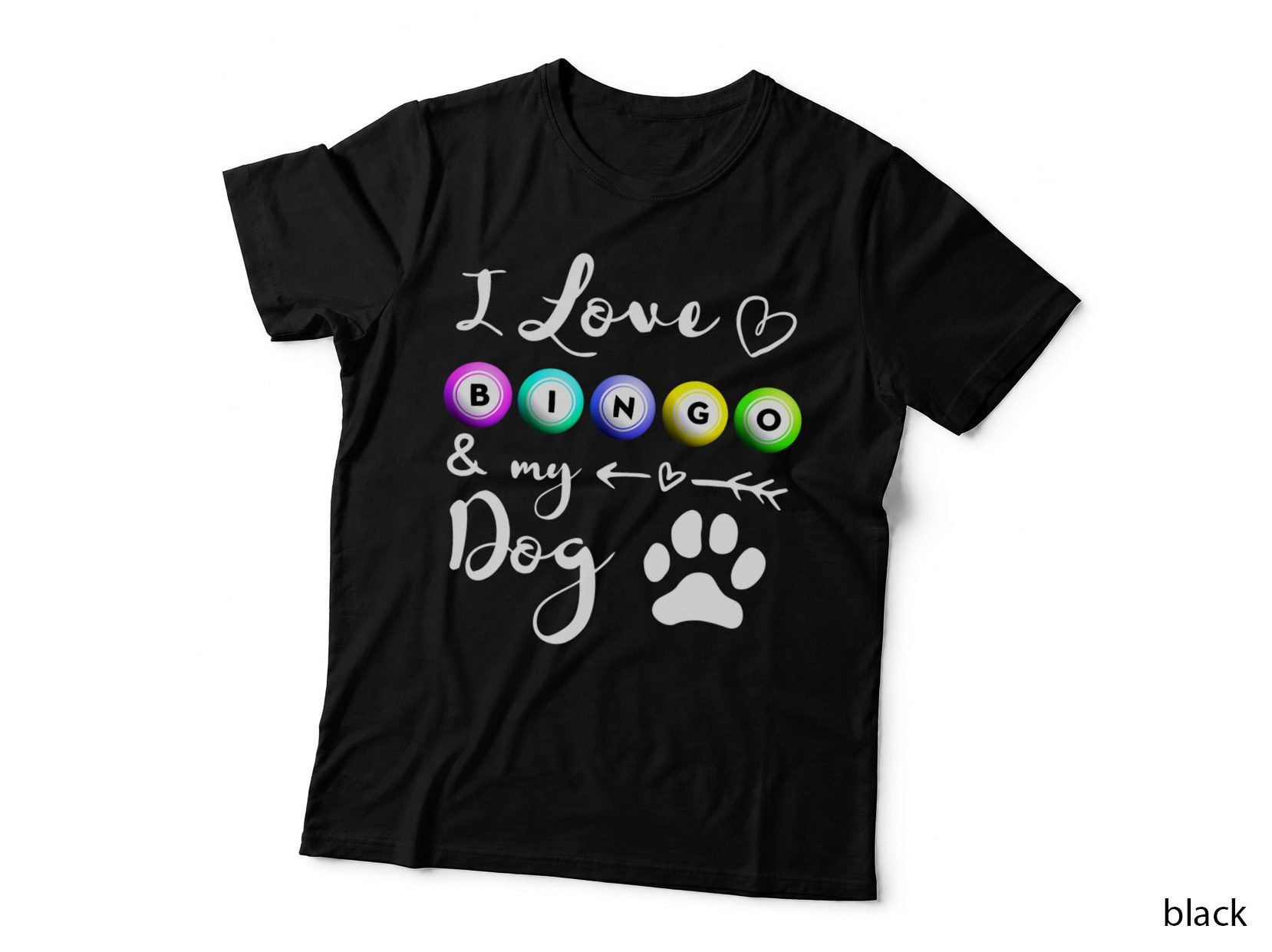 Bingo Shirt for Women, Love Bingo & Dog Gift, Pet Lover Apparel T-Shirt
