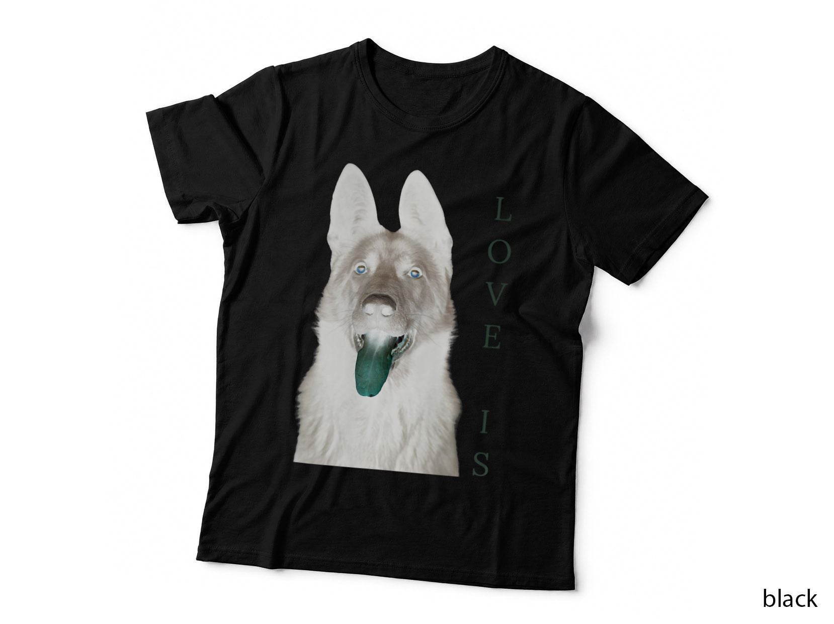 Black German Shepherd T-Shirt, Dog Mom Dad Love, Pet Lover Apparel