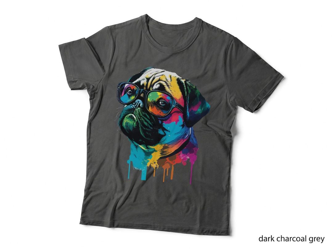 Colorful Pug Artwork - Dog Owner Pet Trainer Animal Lover T-Shirt