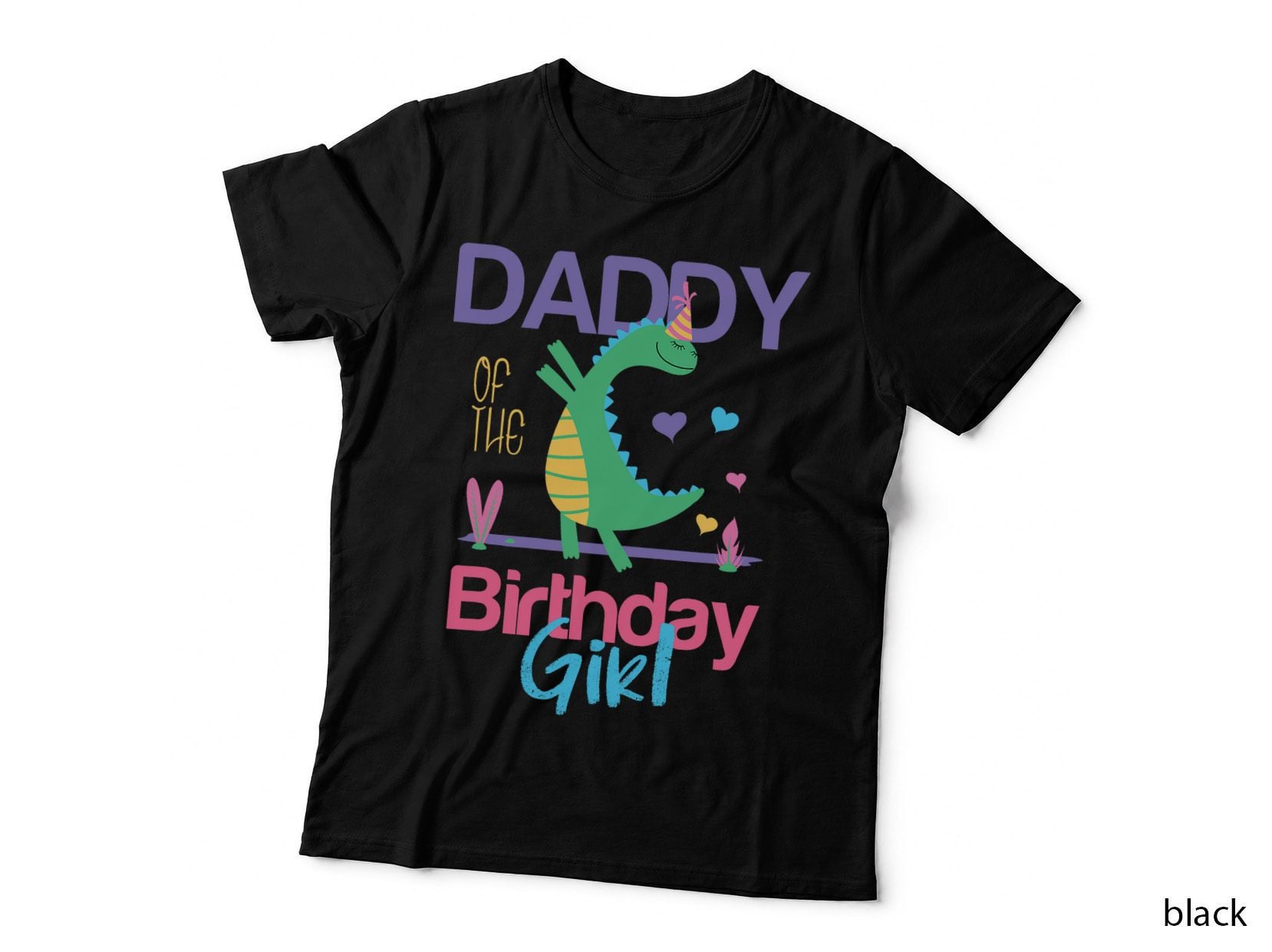 Daddy of the Birthday Girl Dinosaur T-Shirt, Birthday Party Theme