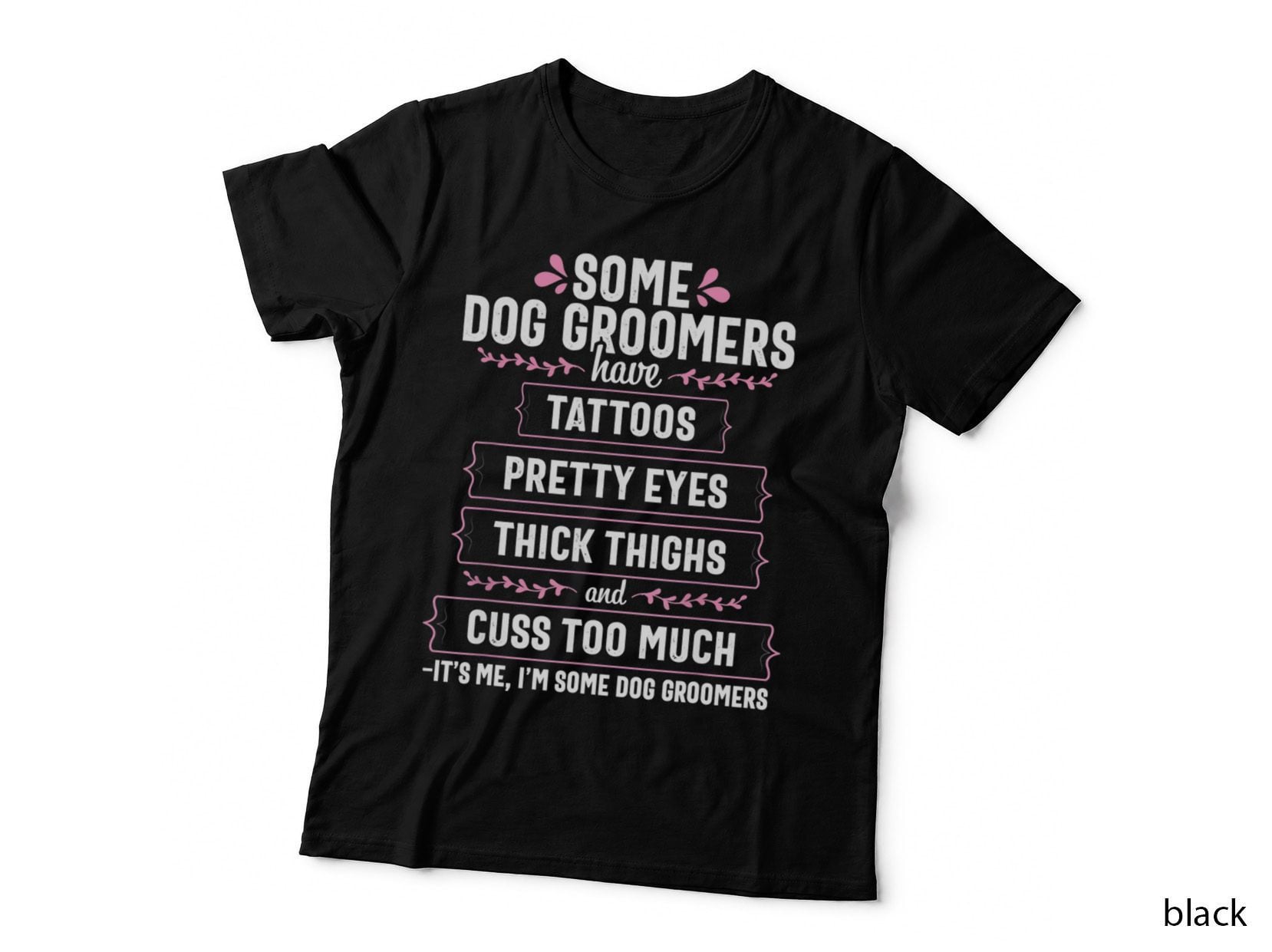 Dog Groomer Funny Thick Thighs Pet Grooming Puppy Care T-Shirt